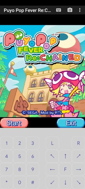 Puyo Pop Fever Re:Chained para teléfonos Java, ejecutándose en Android.