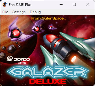 Galazer Deluxe para teléfonos Java, resolución 320x240.