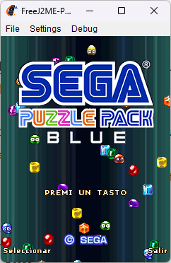 Sega Puzzle Pack Blue para teléfonos Java, resolución 240x320.