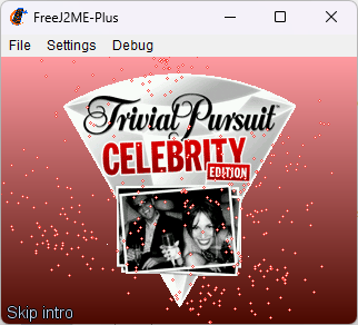 Trivial Pursuit Celebrity Edition para teléfonos Java, resolución 320x240.