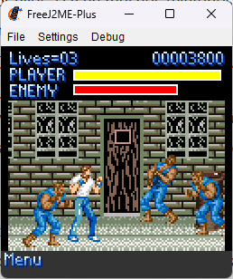 Final Fight para teléfonos Java, resolución 128x128.
