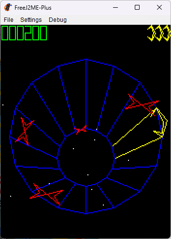Tempest Mobile para teléfonos Java, resolución 172x220.